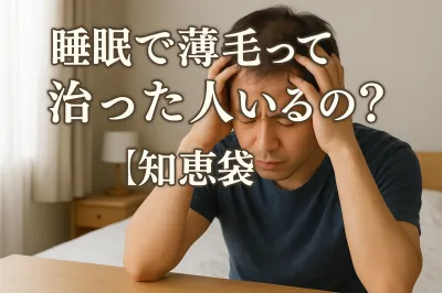 睡眠で薄毛って治った人いるの？【知恵袋】
