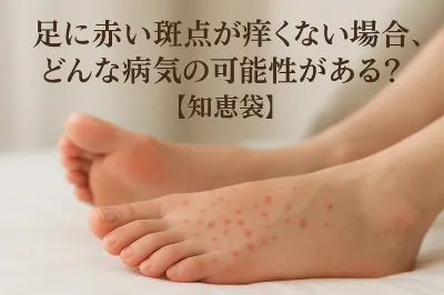 足に赤い斑点が痒くない場合、どんな病気の可能性がある？【知恵袋】